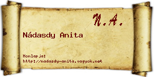 Nádasdy Anita névjegykártya