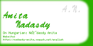 anita nadasdy business card